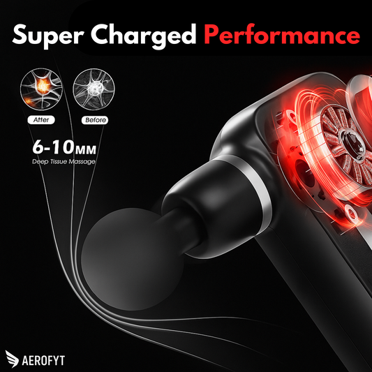 Aerofyt PulseGun Pro – Elite Deep Tissue Massage & Muscle Recovery Tool | Powered by BlueIdea