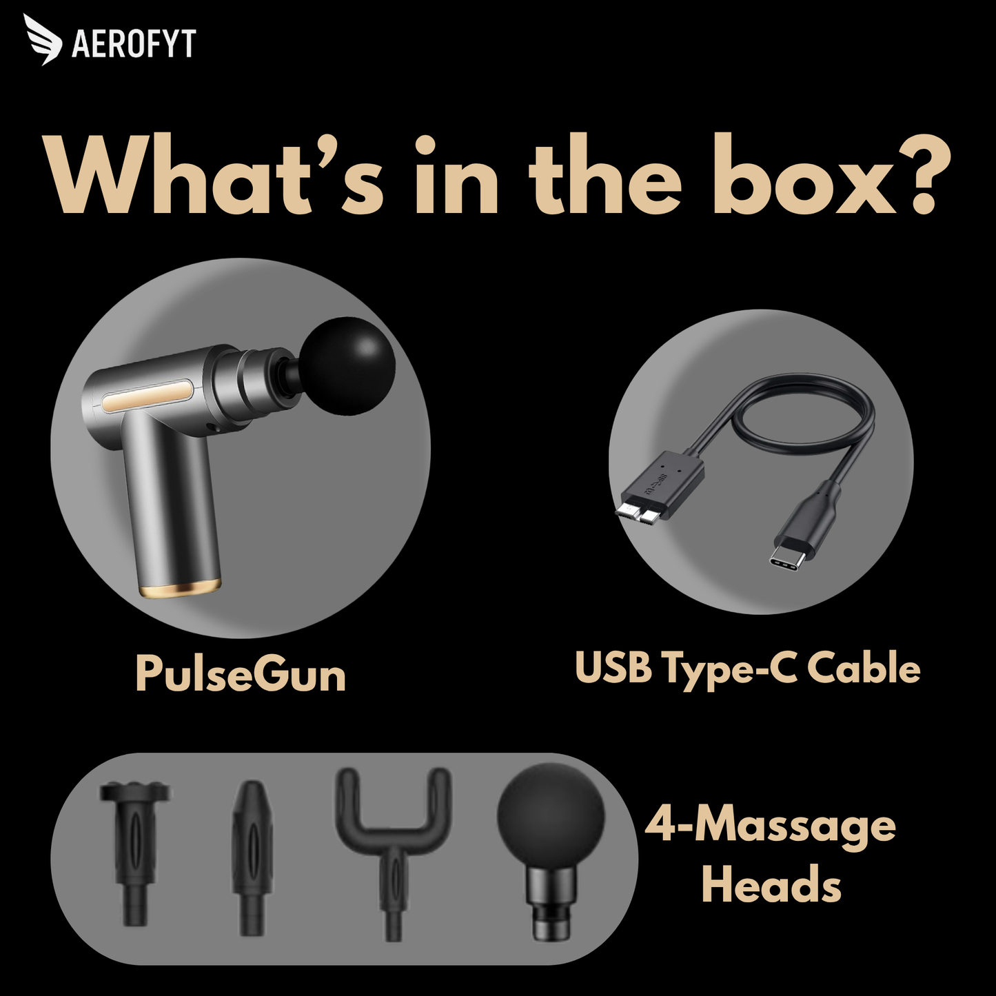 Aerofyt PulseGun  β Elite Deep Tissue Massager & Muscle Recovery Tool