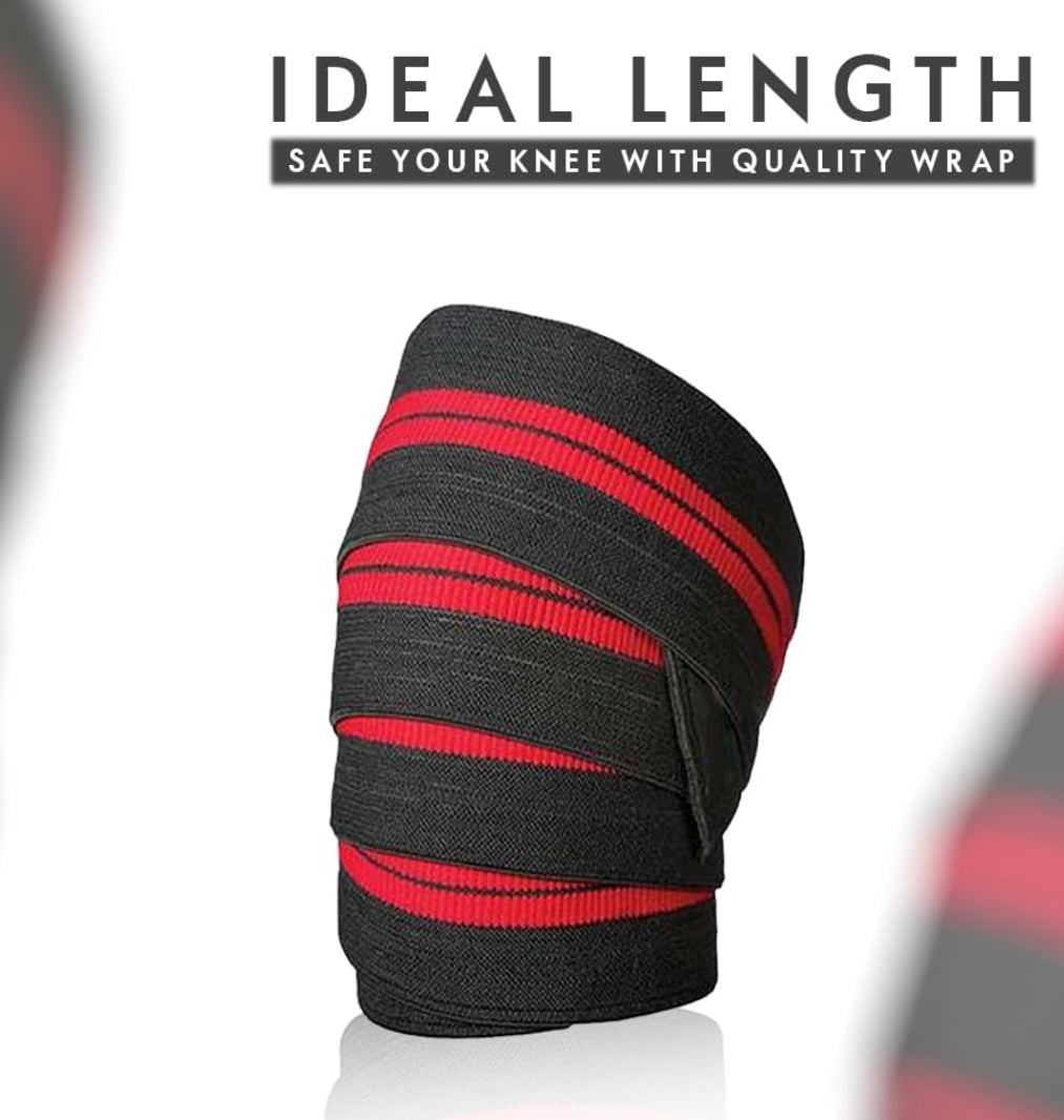 Aerofyt PowerWrap Pro™ Knee Support – Heavy Duty Elastic Wraps for Lifting & Squats