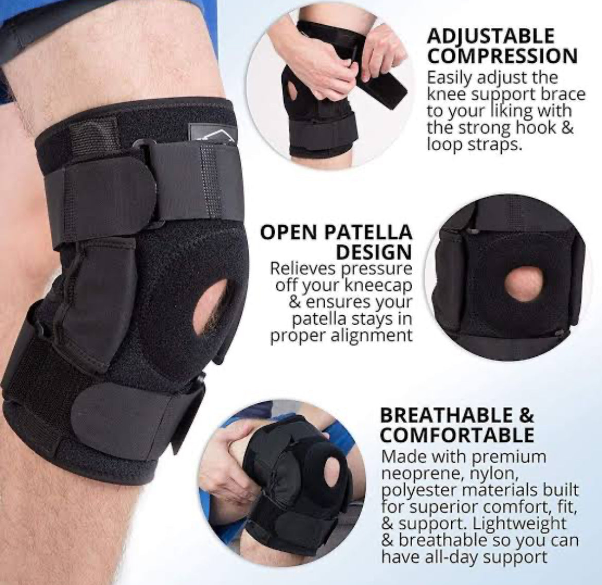 Aerofyt AeroShield™ Adjustable Knee Support – Sports & Injury Recovery Brace
