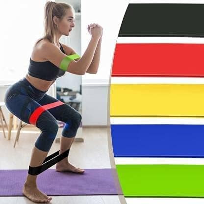Aerofyt 5-in-1 Resistance Loop Bands Set – Home Workout Essential for Squats, Glutes, Legs & Rehab