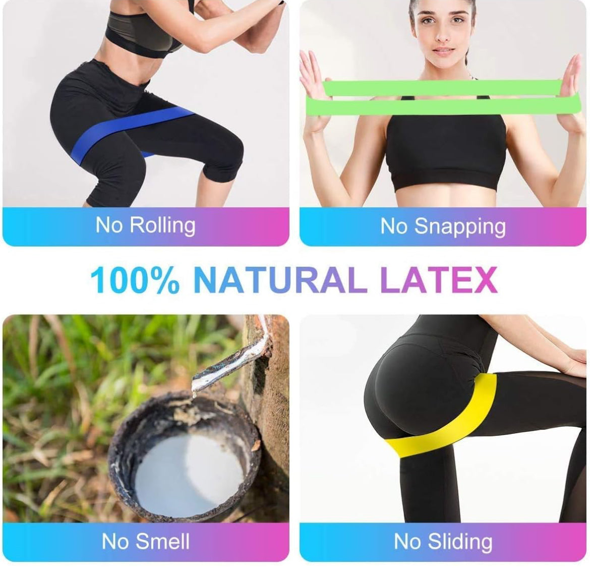 Aerofyt 5-in-1 Resistance Loop Bands Set – Home Workout Essential for Squats, Glutes, Legs & Rehab