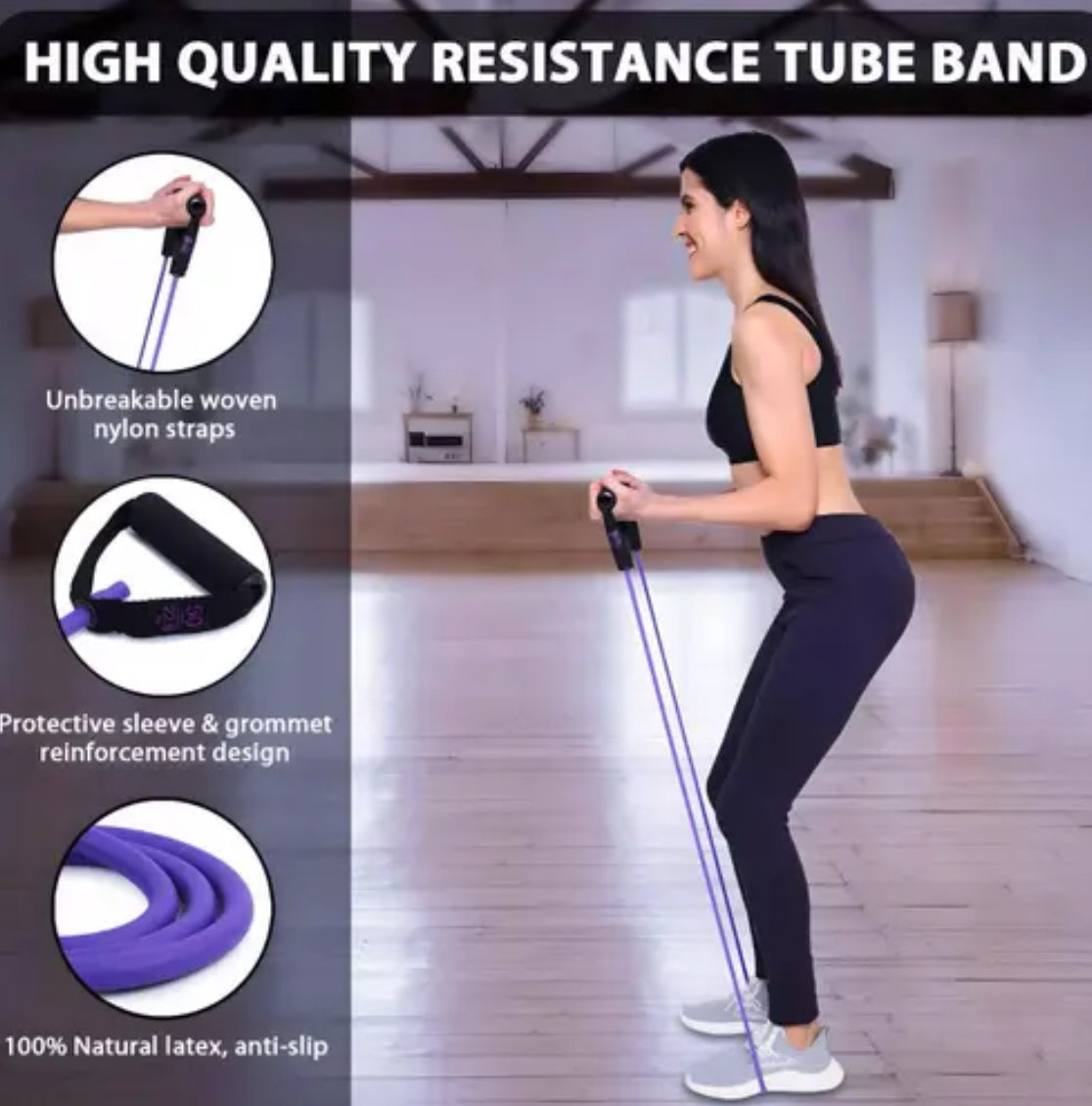 Aerofyt PowerFlex™ Dual-Tube Resistance Band with Handles