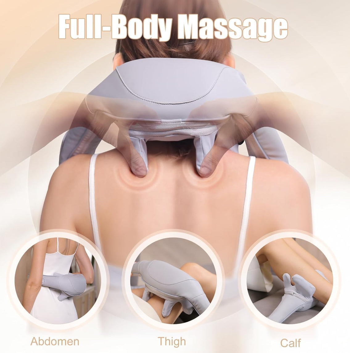 Aerofyt 6D Kneading Neck & Shoulder Massager – Deep Tissue Relief with Heat & Strap Design