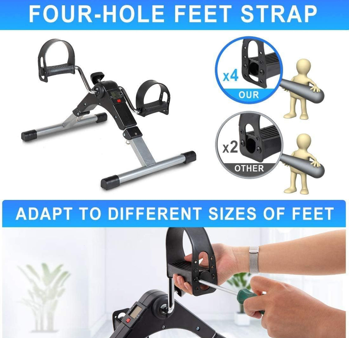 AeroFyt Mini Pedal Exerciser – Compact Cycle for Arms & Legs with LCD Display