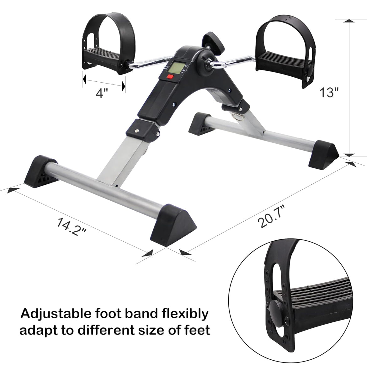 AeroFyt Mini Pedal Exerciser – Compact Cycle for Arms & Legs with LCD Display