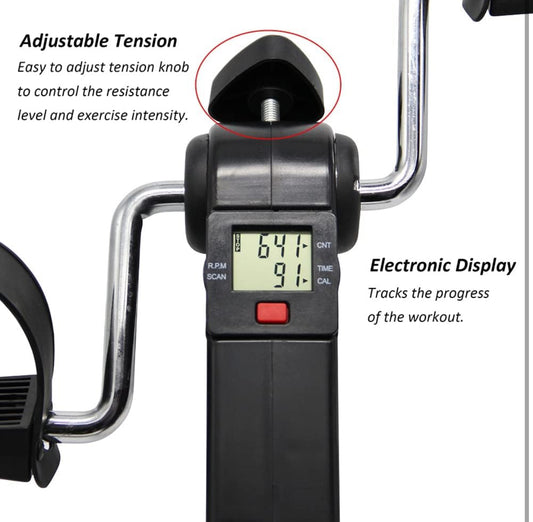 AeroFyt Mini Pedal Exerciser – Compact Cycle for Arms & Legs with LCD Display