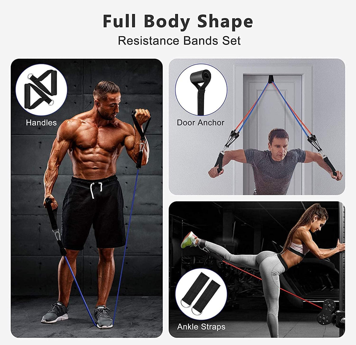AeroFyt Resistance Pro Tube Kit – 5 Band Full-Body Workout System (Up to 100 lbs)