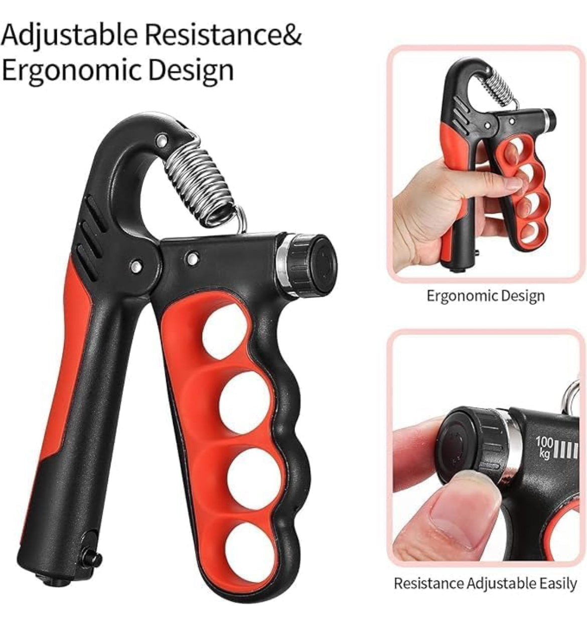 AeroFyt PowerGrip Pro – 5kg to 100kg Adjustable Hand Grip Strengthener with Counter