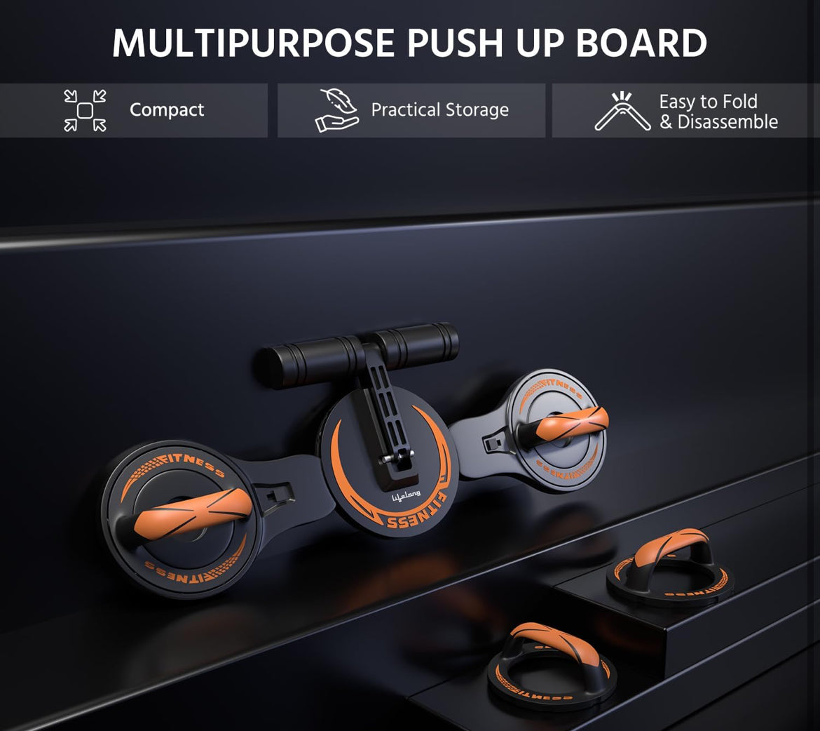 AeroFyt 3-in-1 Foldable Push-Up Board Pro – Full Body Home Workout System
