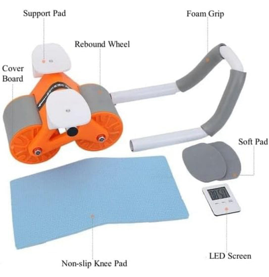 AeroFyt CORE BLAZE -Smart Ab Roller Pro – Dual-Wheel Core Trainer with Elbow Support & Digital Timer